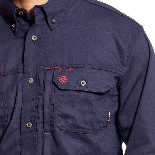 Ariat FR Solid Vent Work Shirt in Navy